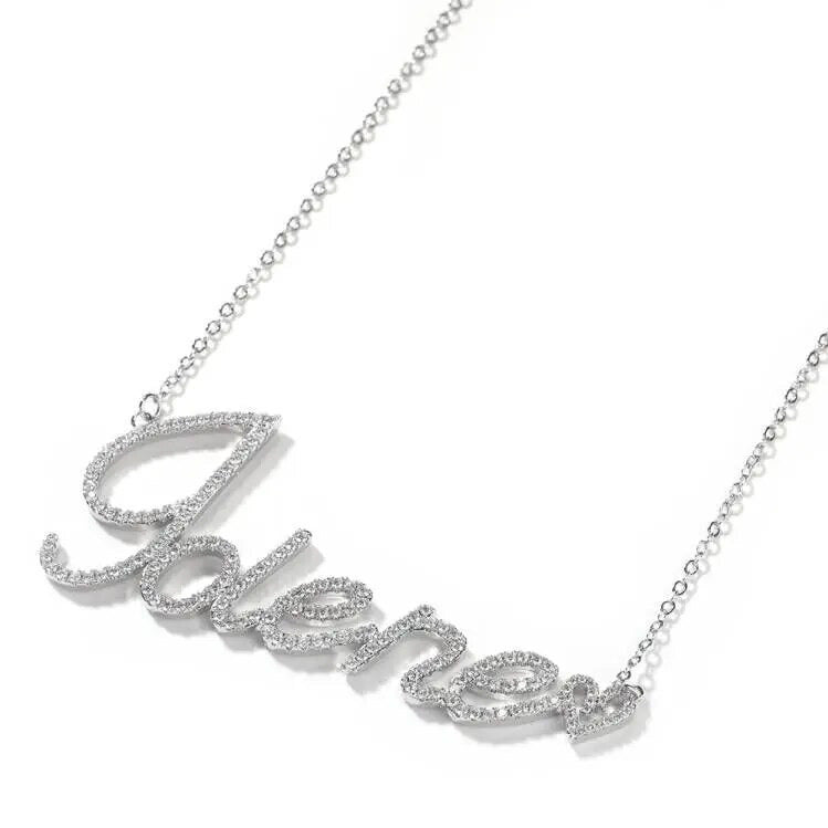 Cursive Heart Name Necklace
