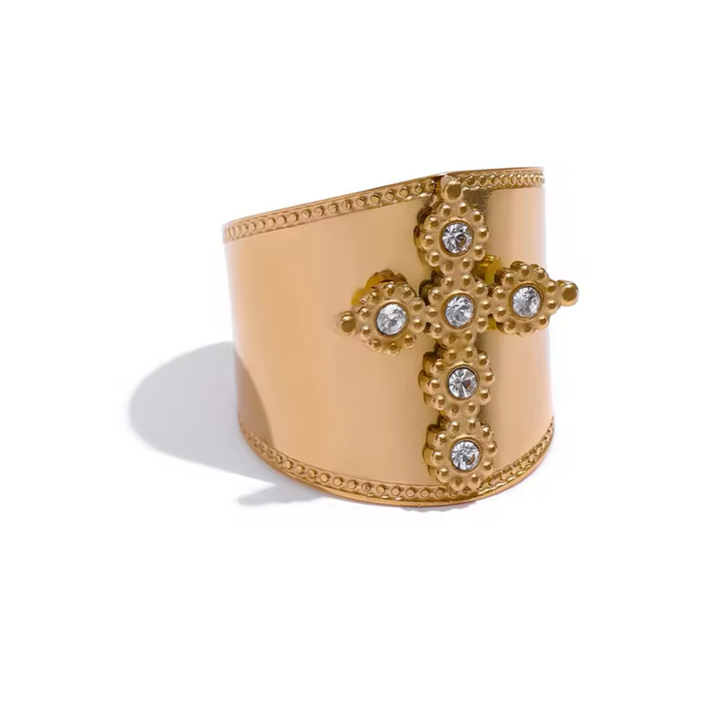 Luxe Cross Ring