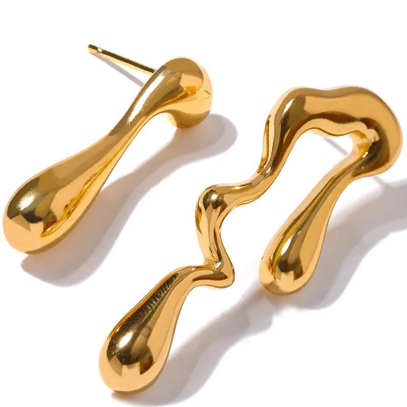 Gold Tear Drop Earrings