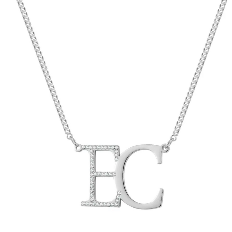 Icy Initial Custom Necklace