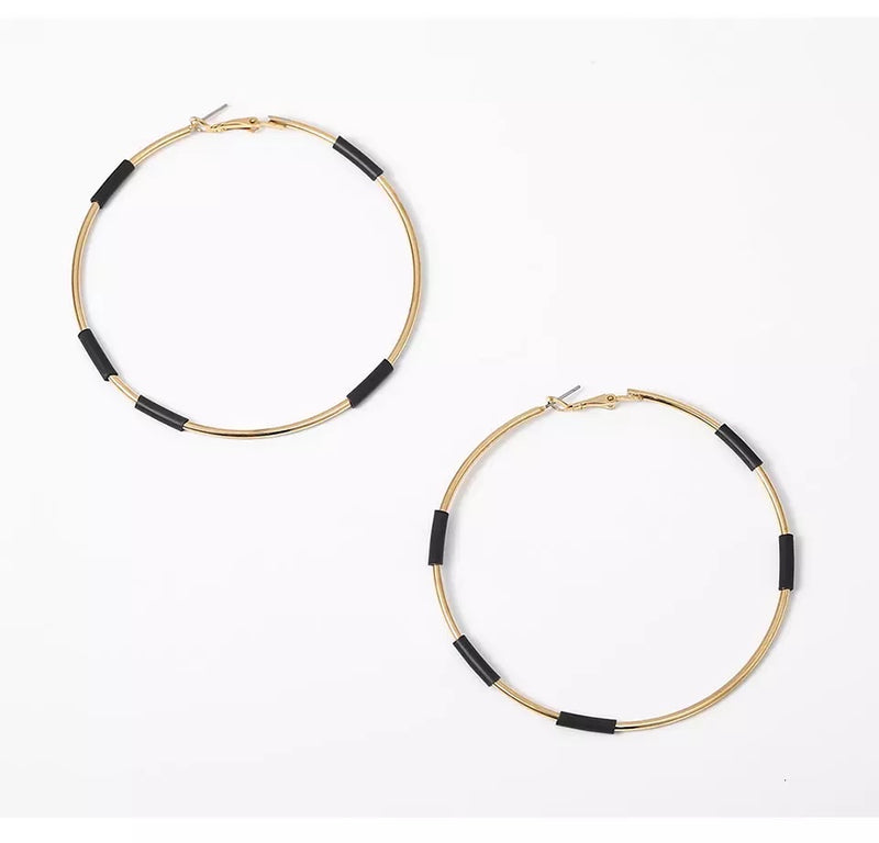 Geo Hoop Earrings (5354021519526)