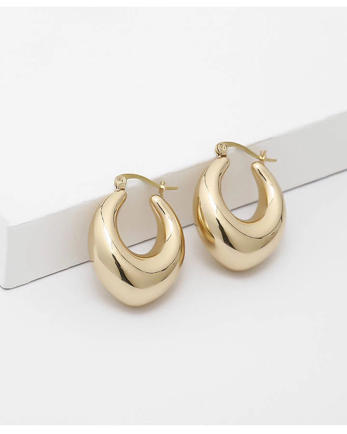 Gold Huggies Earrings