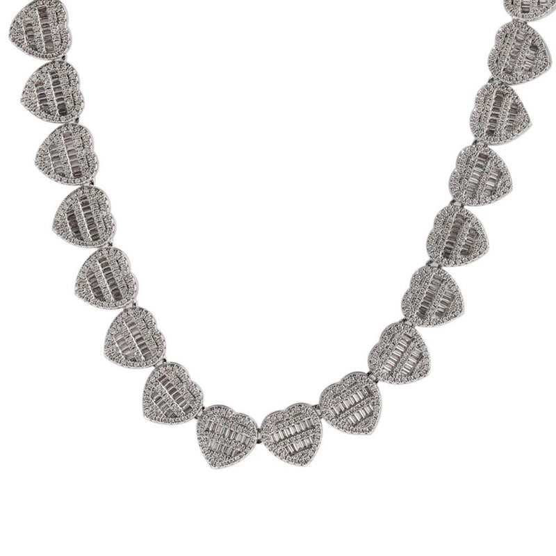 Heart Baguette Necklace