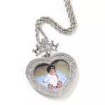 Crown Heart Memory Necklace
