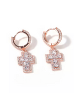 Cross Huggies Earrings