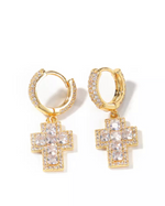 Cross Huggies Earrings