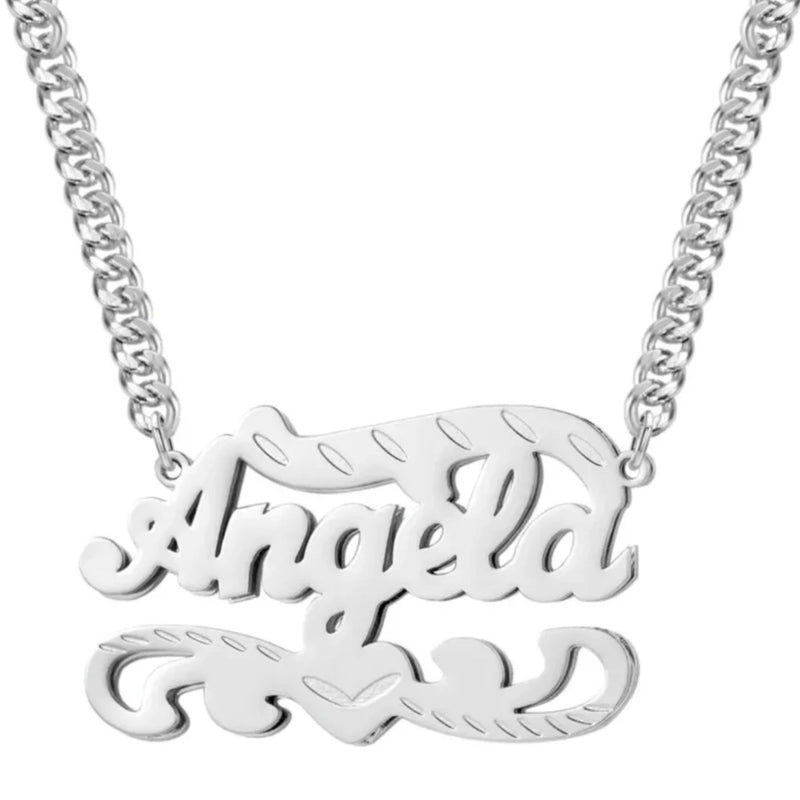 Angela Nameplate Necklace